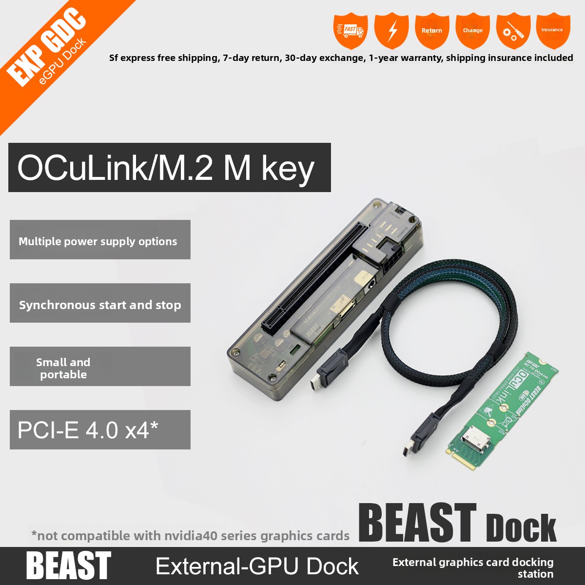 Oculink Egpu Dock Graphics Card - Docking station eGPU personalizzata serie Beast